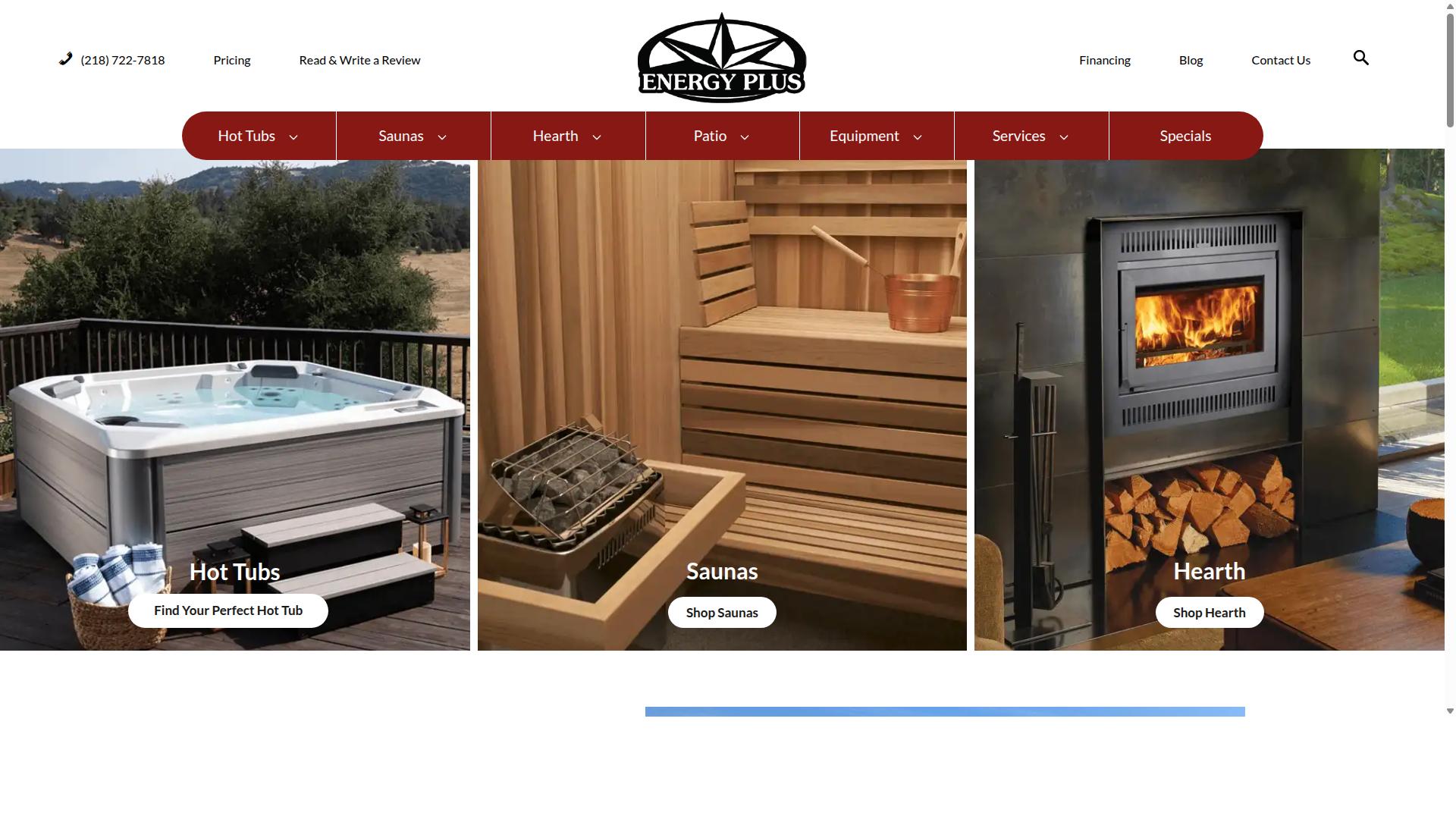 Finlandia Sauna website