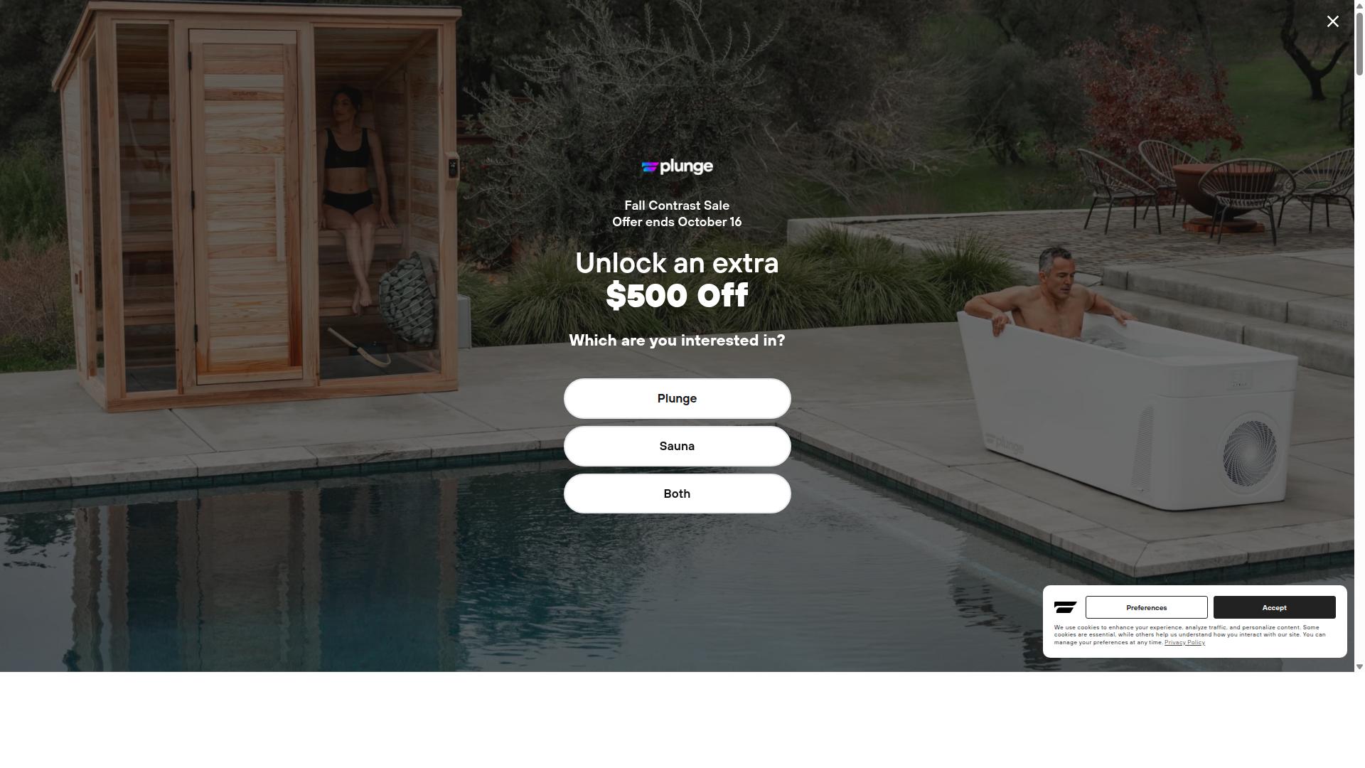 Plunge (The Sauna) website